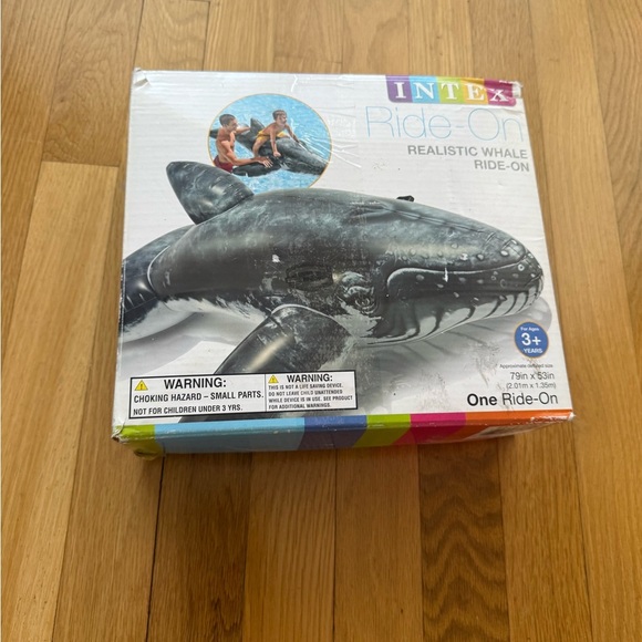 Vintage Inflatable Intex the Wet Set Realistic Whale Ride On from 2015 NIB - Picture 3 of 5